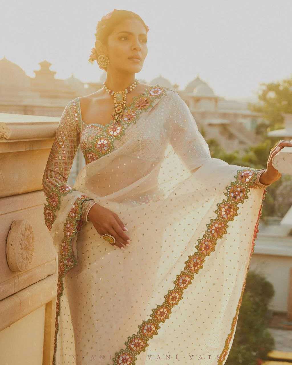 Ynf Faux Georgette KESH524 3453 Sarees Wholesale Designer Sarees Fancy Sarees Embroidered Sarees Manufacturer