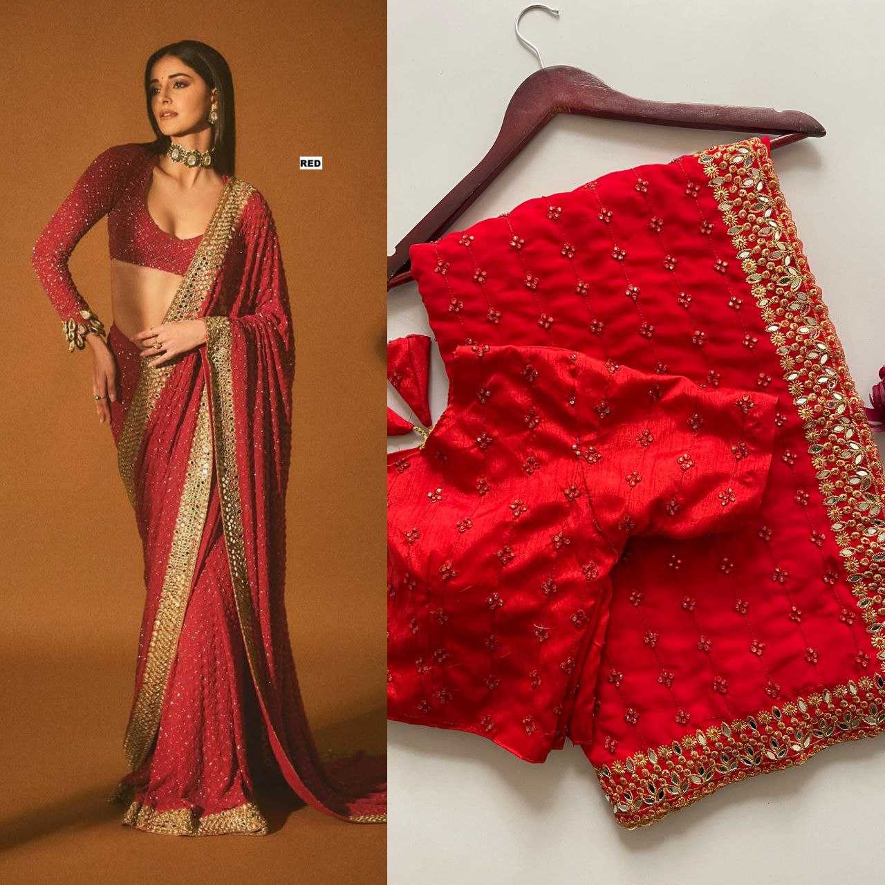 Ynf Faux Georgette KESH524 3465 Sarees Wholesale Embroidered Sarees Zari Border Sarees Manufacturer