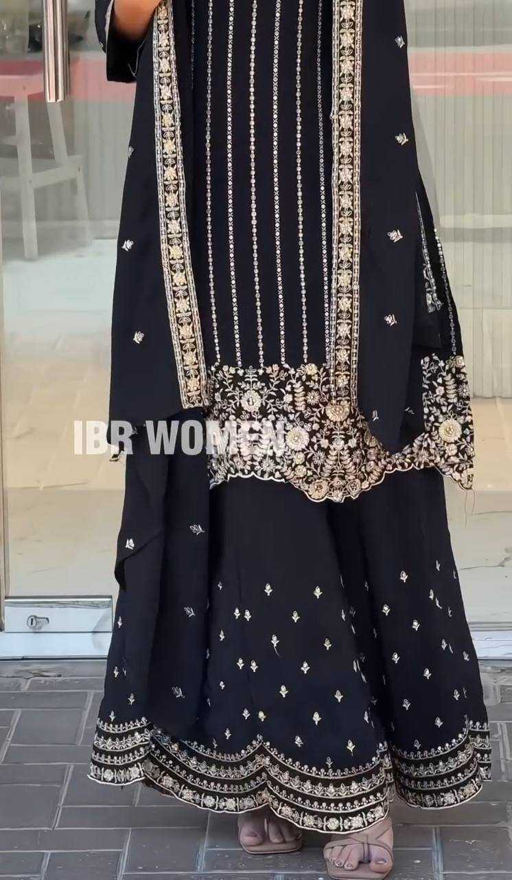 Ynf Faux Georgette KESH526 105 Suits & Dresses Wedding Collections Festive Collections Wholesale Palazzo Suit Georgette Suit Embroidered Suits Manufacturer
