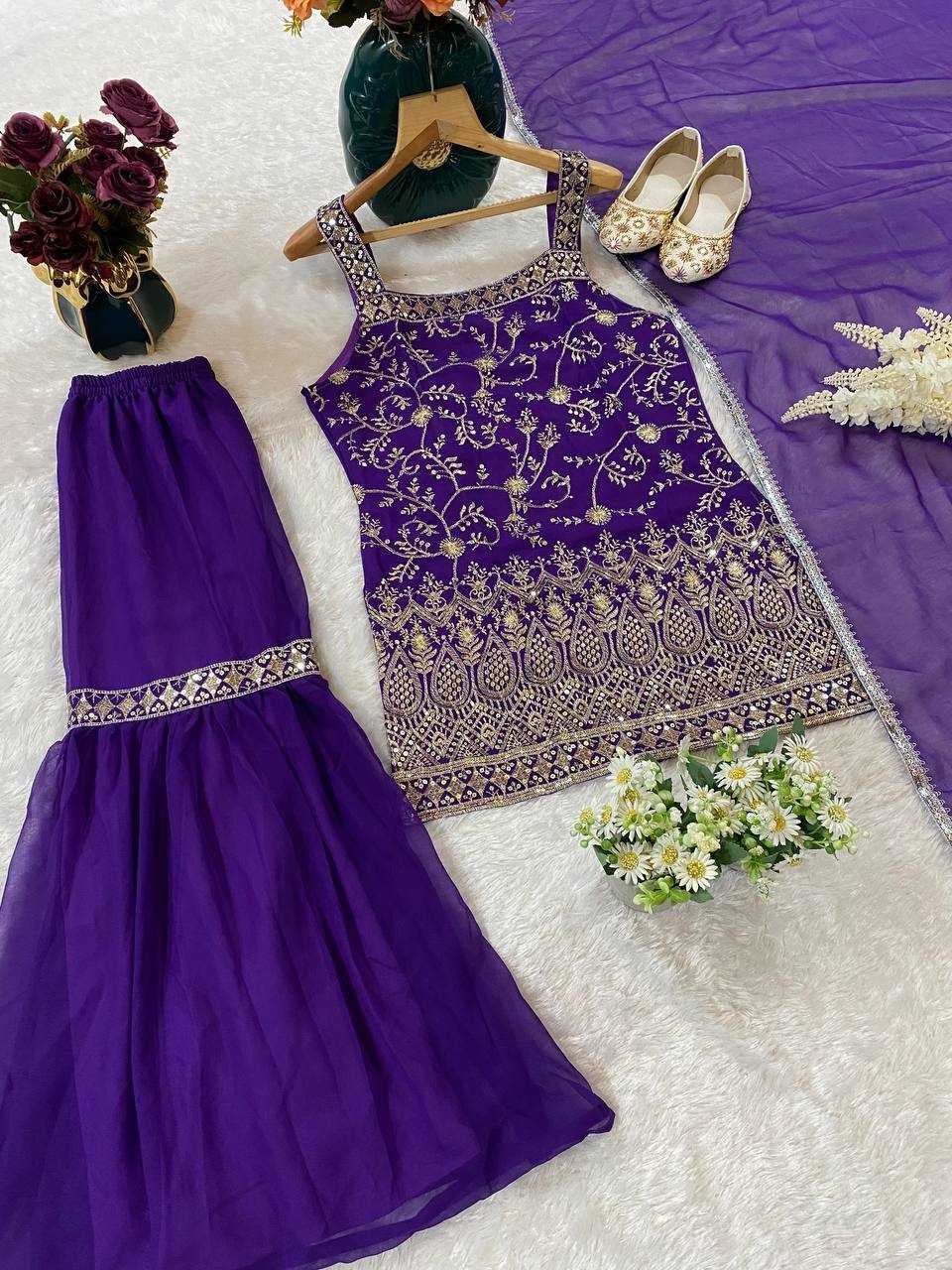 Ynf Faux Georgette KESH526 93 Suits & Dresses Wedding Collections Festive Collections Wholesale Sharara Salwar Suits Georgette Suit Embroidered Suits Manufacturer