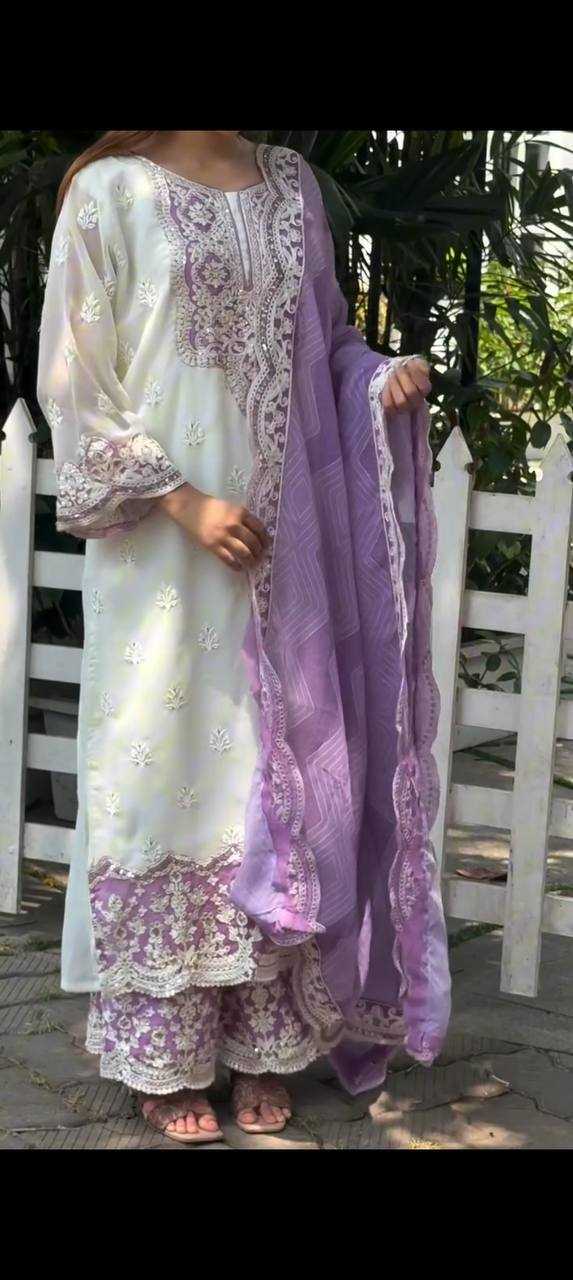 Ynf Faux Georgette KESH526 97 Suits & Dresses Wedding Collections Festive Collections Wholesale Georgette Suit Embroidered Suits Wedding Outfits Manufacturer