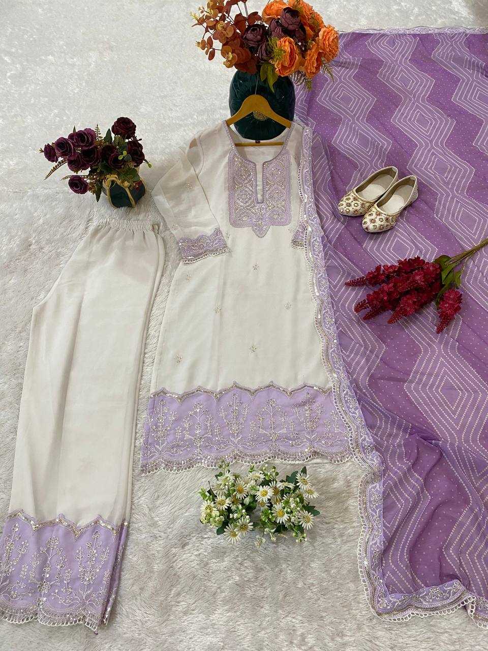 Ynf Faux Georgette KESH526 97 Suits & Dresses Wedding Collections Festive Collections Wholesale Georgette Suit Embroidered Suits Wedding Outfits Manufacturer