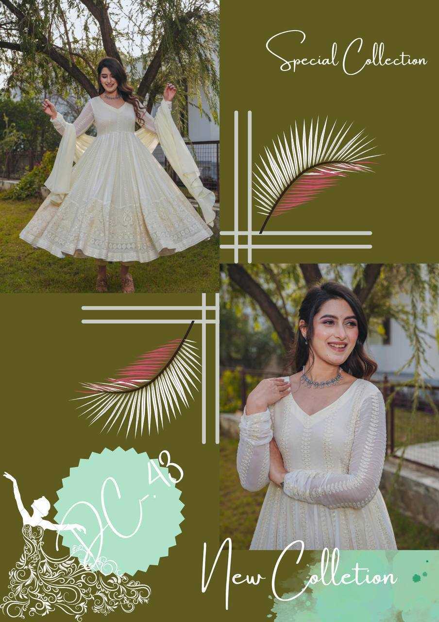 Ynf Faux Georgette KESH526 G43 Gowns Wholesale Fancy Gowns Party Wear Gowns Designer Gowns Manufacturer
