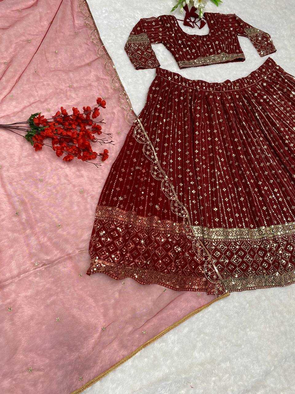 Ynf Faux Georgette KESH526 G88 Lehengas Wholesale Designer Lehenga Fancy Lehenga Embroidered Lehenga Manufacturer