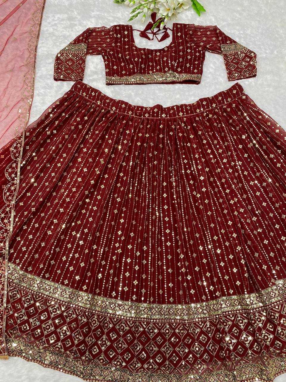 Ynf Faux Georgette KESH526 G88 Lehengas Wholesale Designer Lehenga Fancy Lehenga Embroidered Lehenga Manufacturer