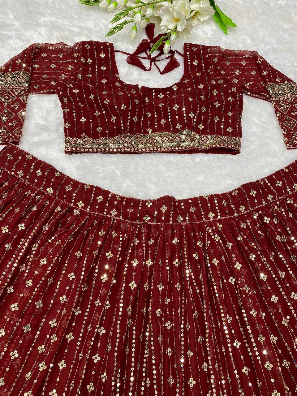 Ynf Faux Georgette KESH526 G88 Lehengas Wholesale Designer Lehenga Fancy Lehenga Embroidered Lehenga Manufacturer