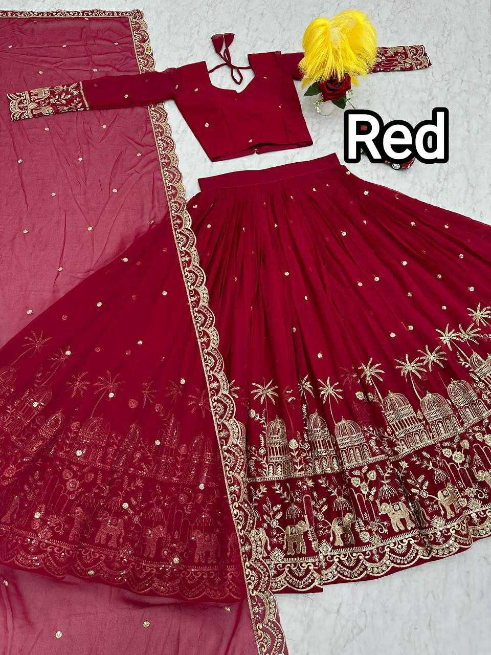 Ynf Faux Georgette KESH527 309 Lehengas Wholesale Designer Lehenga Embroidered Lehenga Lehenga With Dupatta Manufacturer