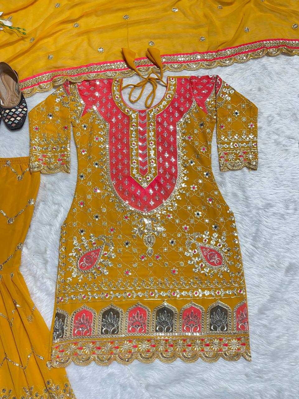 Ynf Faux Georgette KESH528 403 Suits & Dresses Wholesale Sharara Salwar Suits Embroidery Suits Manufacturer