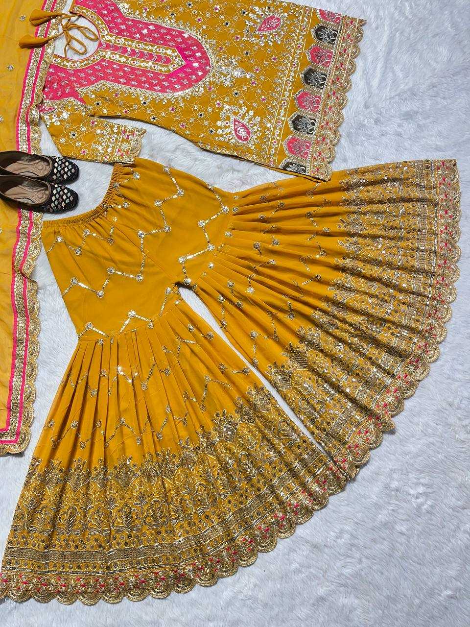 Ynf Faux Georgette KESH528 403 Suits & Dresses Wholesale Sharara Salwar Suits Embroidery Suits Manufacturer