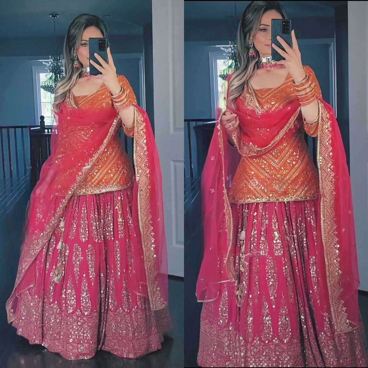 Ynf Faux Georgette KESH528 464 Suits & Dresses Wedding Collections Festive Collections Wholesale Embroidery Suits Georgette Suit Wedding Outfits Manufacturer