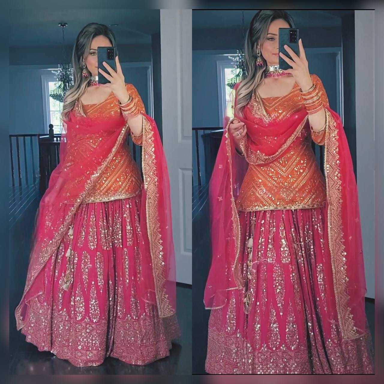 Ynf Faux Georgette KESH528 464 Suits & Dresses Wedding Collections Festive Collections Wholesale Embroidery Suits Georgette Suit Wedding Outfits Manufacturer