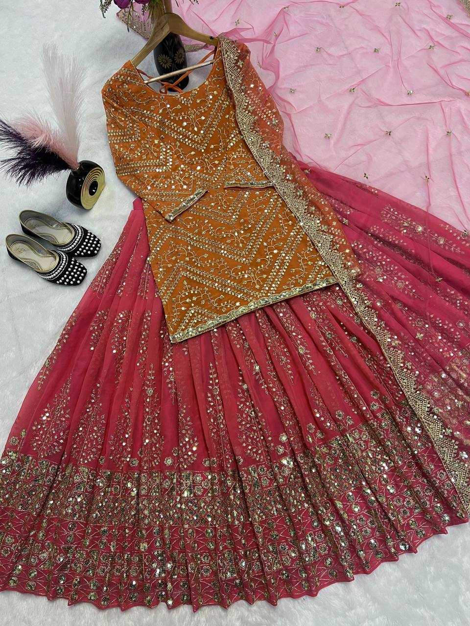 Ynf Faux Georgette KESH528 464 Suits & Dresses Wedding Collections Festive Collections Wholesale Embroidery Suits Georgette Suit Wedding Outfits Manufacturer