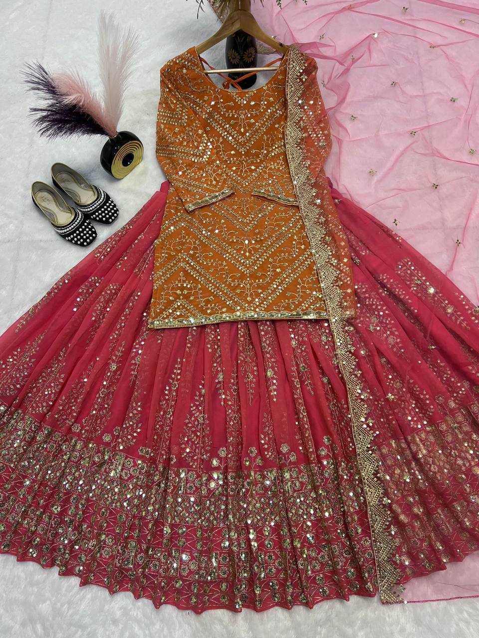 Ynf Faux Georgette KESH528 464 Suits & Dresses Wedding Collections Festive Collections Wholesale Embroidery Suits Georgette Suit Wedding Outfits Manufacturer