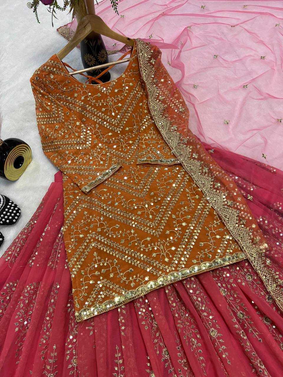 Ynf Faux Georgette KESH528 464 Suits & Dresses Wedding Collections Festive Collections Wholesale Embroidery Suits Georgette Suit Wedding Outfits Manufacturer