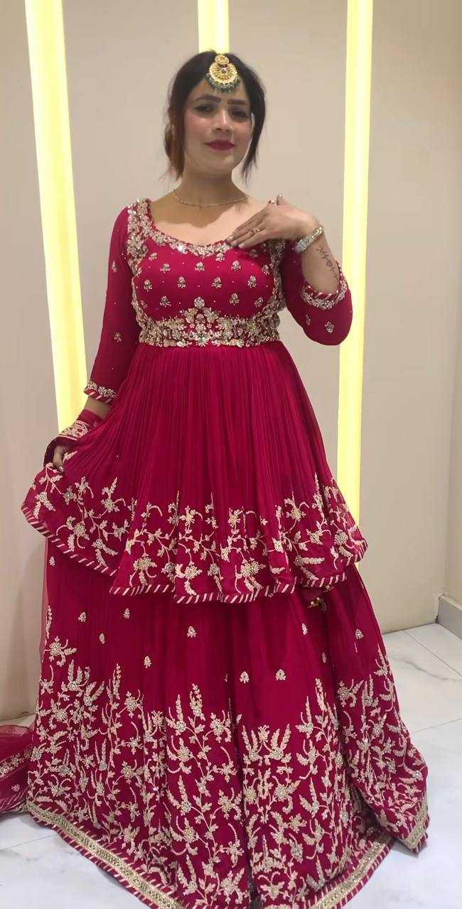 Ynf Faux Georgette KESH528 474 Lehengas Wholesale Georgette Lehenga Sequins Lehenga Manufacturer