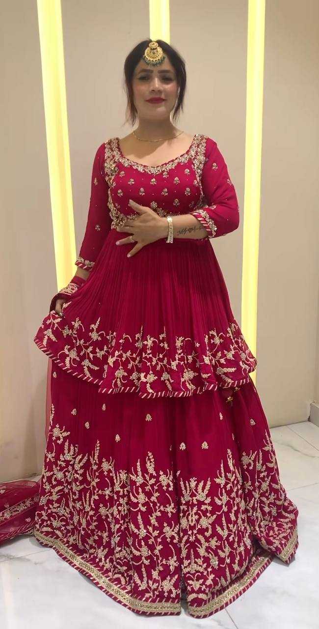 Ynf Faux Georgette KESH528 474 Lehengas Wholesale Georgette Lehenga Sequins Lehenga Manufacturer
