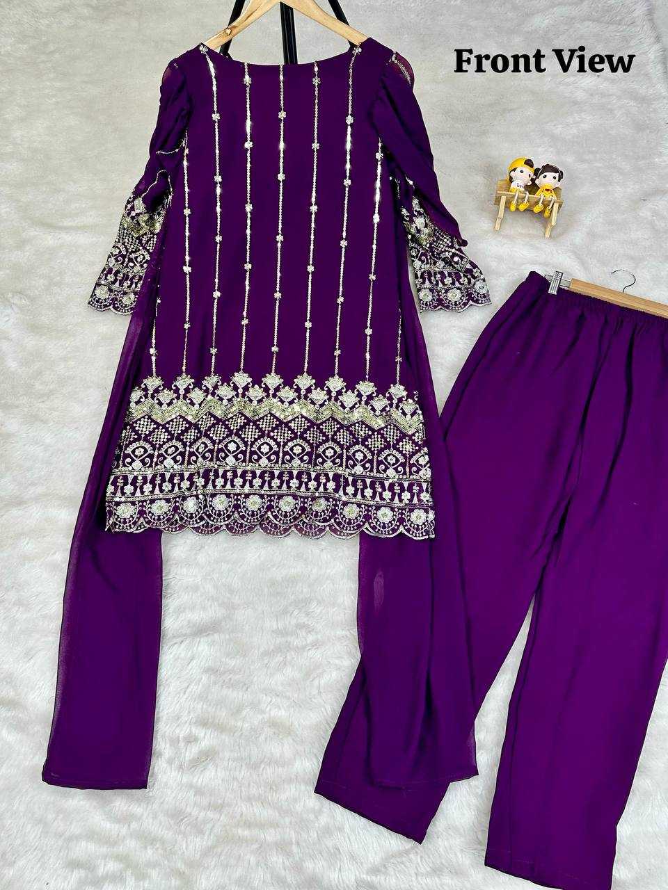 Ynf Faux Georgette KESH531 1028 Suits & Dresses Wholesale Embroidery Suits Palazzo Suit Zari Work Suit Party Wear Dresses Manufacturer