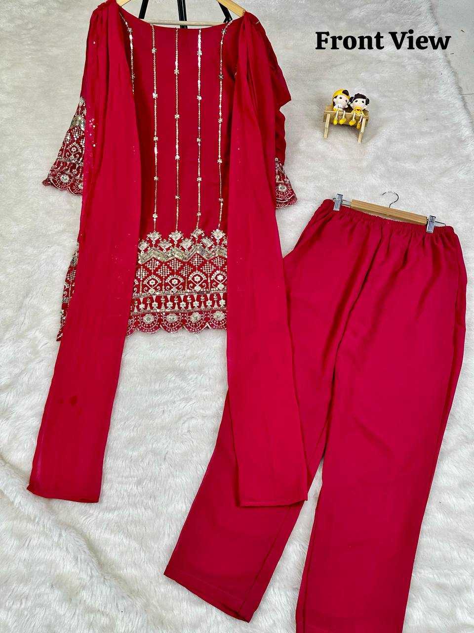 Ynf Faux Georgette KESH531 1028 Suits & Dresses Wholesale Embroidery Suits Palazzo Suit Zari Work Suit Party Wear Dresses Manufacturer