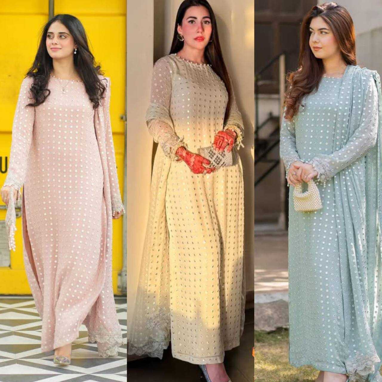 Ynf Faux Georgette KESH531 1034 Kurti Wholesale Casual Kurtis Festive Kurtis Party Wear Kurtis Mirror Work Kurti Manufacturer