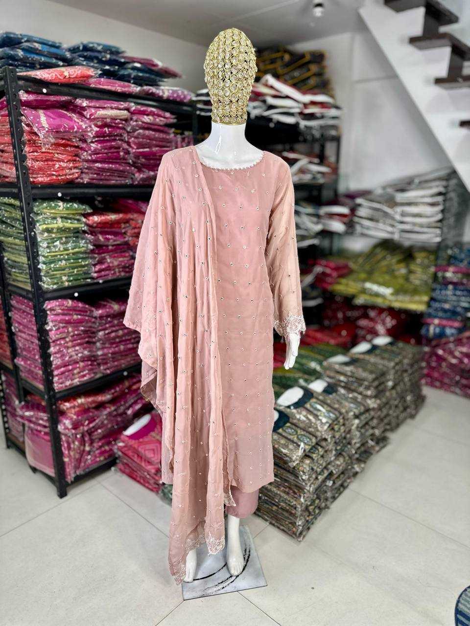 Ynf Faux Georgette KESH531 1034 Kurti Wholesale Casual Kurtis Festive Kurtis Party Wear Kurtis Mirror Work Kurti Manufacturer