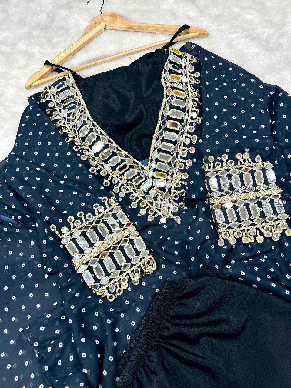 Ynf Faux Georgette KESH531 1037 Kurti Wholesale Casual Kurtis Festive Kurtis Mirror Work Kurti Embroidered Kurtis Manufacturer