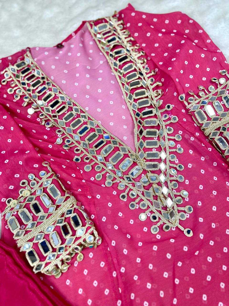 Ynf Faux Georgette KESH531 1037 Kurti Wholesale Casual Kurtis Festive Kurtis Mirror Work Kurti Embroidered Kurtis Manufacturer