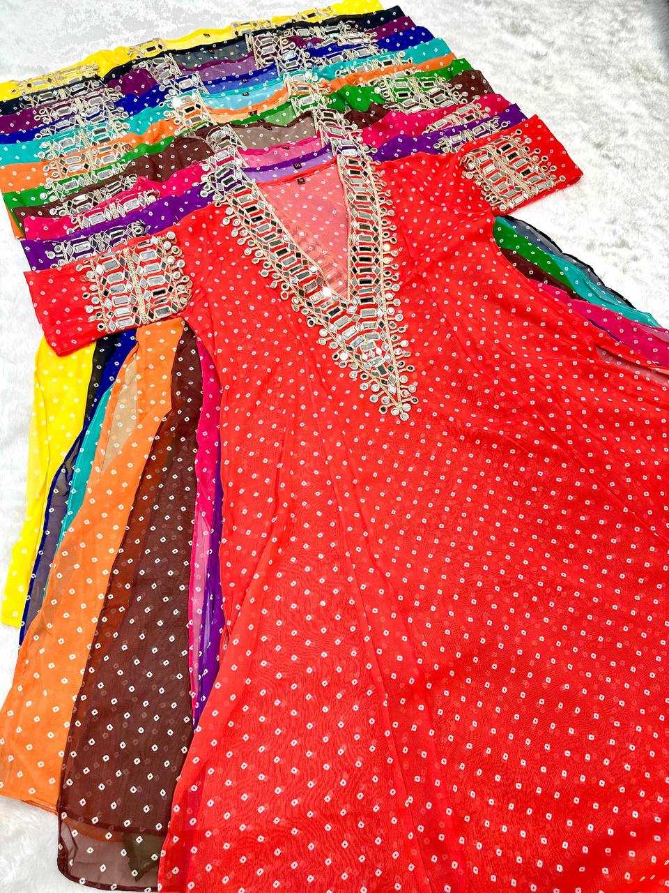 Ynf Faux Georgette KESH531 1037 Kurti Wholesale Casual Kurtis Festive Kurtis Mirror Work Kurti Embroidered Kurtis Manufacturer