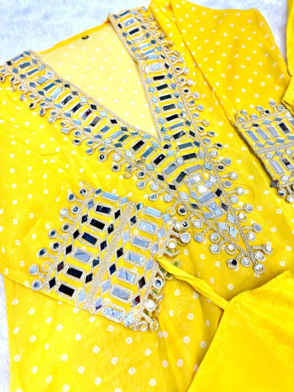 Ynf Faux Georgette KESH531 1037 Kurti Wholesale Casual Kurtis Festive Kurtis Mirror Work Kurti Embroidered Kurtis Manufacturer