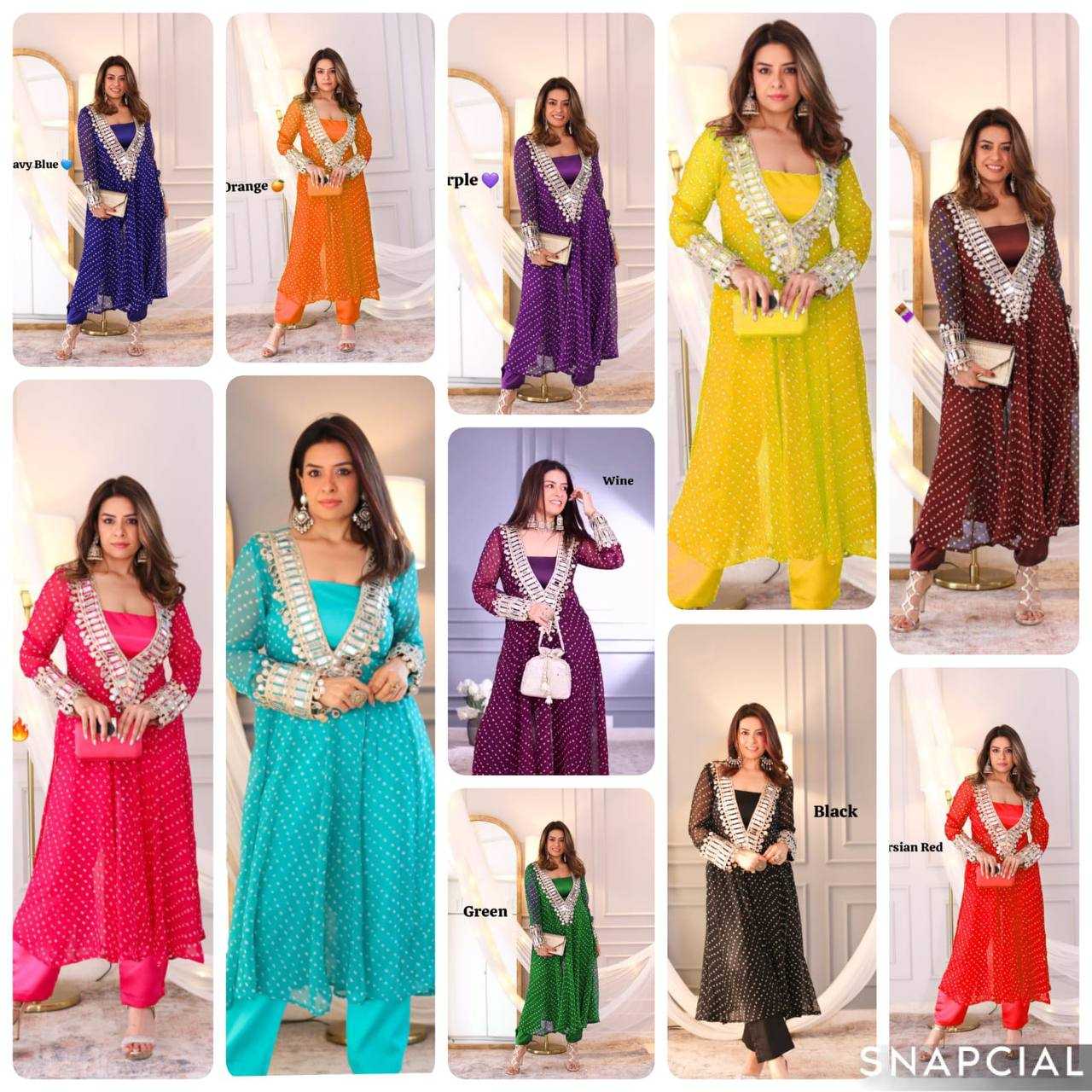 Ynf Faux Georgette KESH531 1037 Kurti Wholesale Casual Kurtis Festive Kurtis Mirror Work Kurti Embroidered Kurtis Manufacturer