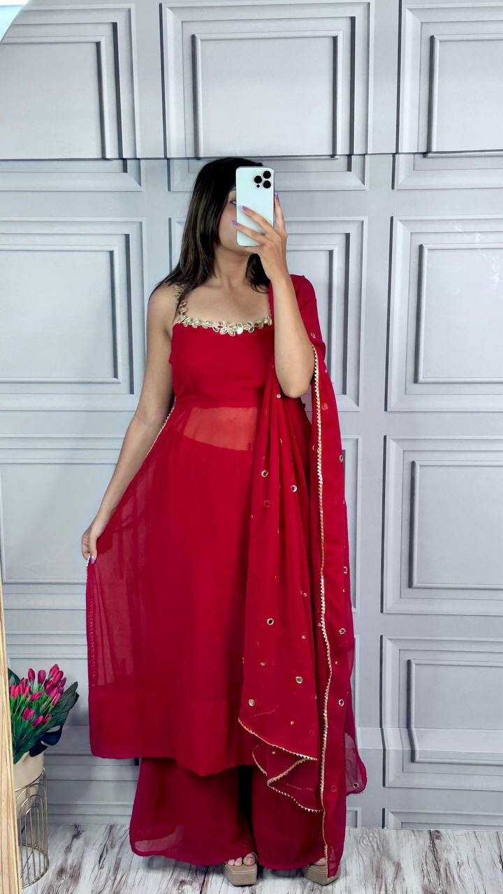 Ynf Faux Georgette KESH531 1042 Gowns Wholesale Anarkali Gown Party Gowns Long Gowns Sleeveless Gowns Manufacturer