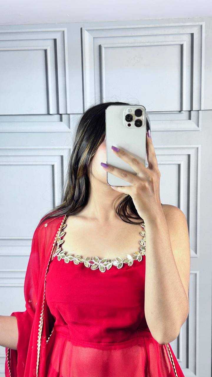 Ynf Faux Georgette KESH531 1042 Gowns Wholesale Anarkali Gown Party Gowns Long Gowns Sleeveless Gowns Manufacturer