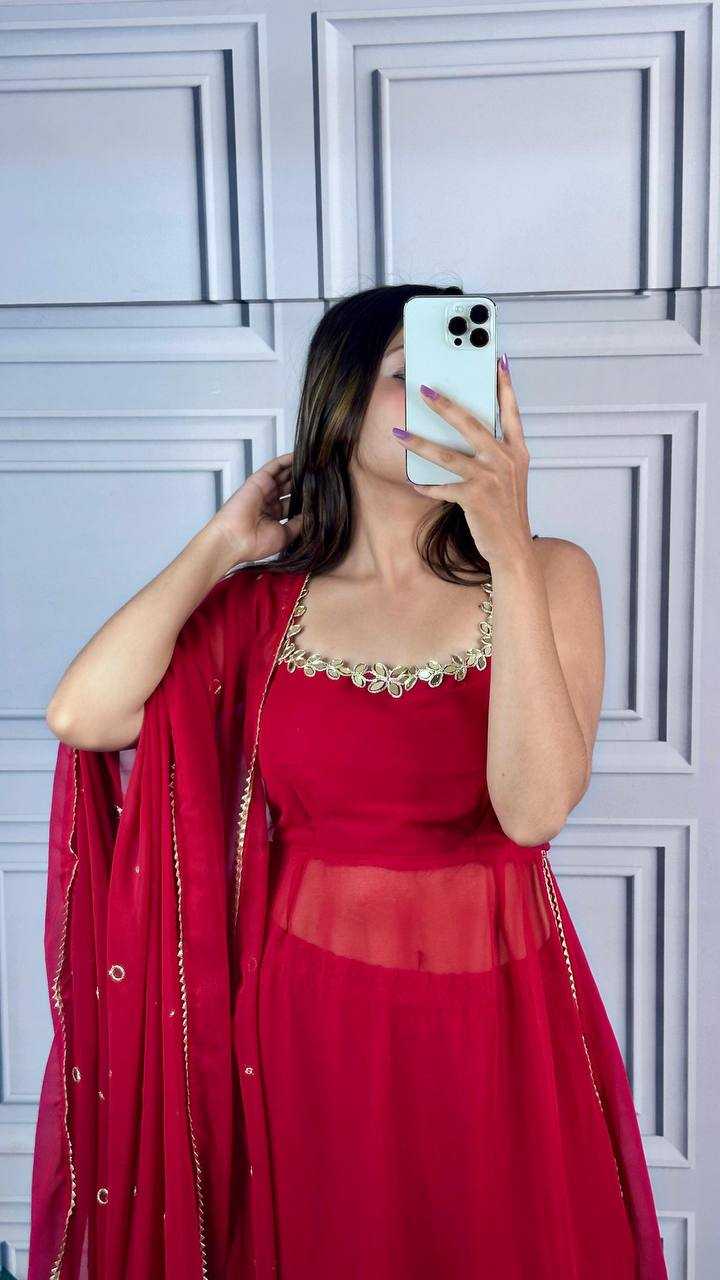 Ynf Faux Georgette KESH531 1042 Gowns Wholesale Anarkali Gown Party Gowns Long Gowns Sleeveless Gowns Manufacturer