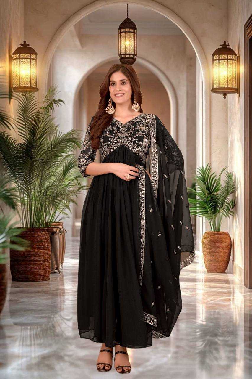 Ynf Faux Georgette KESH533 5049 Gowns Wholesale Fancy Gowns Embroidery Gowns Anarkali Gown A-Line Gowns Sequin Gowns Manufacturer