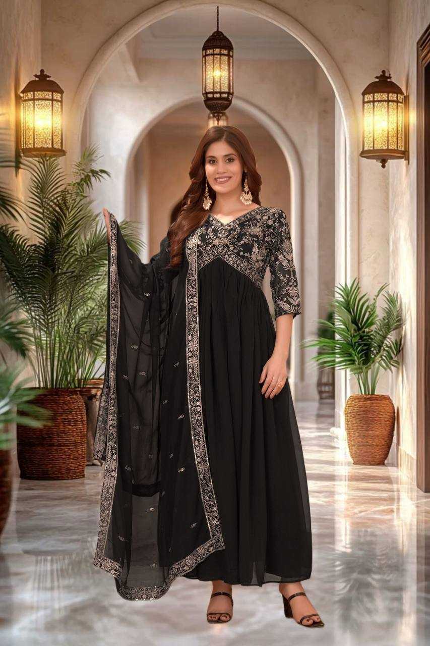 Ynf Faux Georgette KESH533 5049 Gowns Wholesale Fancy Gowns Embroidery Gowns Anarkali Gown A-Line Gowns Sequin Gowns Manufacturer