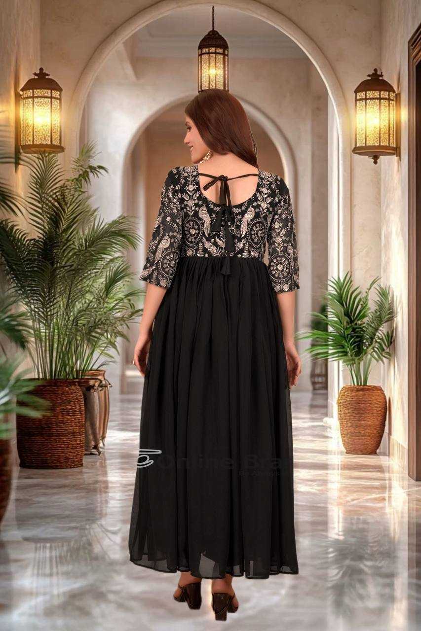 Ynf Faux Georgette KESH533 5049 Gowns Wholesale Fancy Gowns Embroidery Gowns Anarkali Gown A-Line Gowns Sequin Gowns Manufacturer