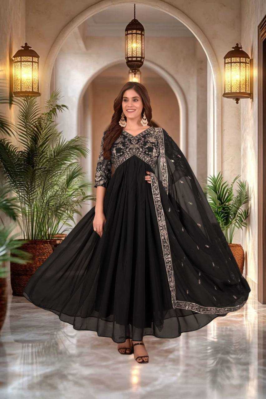 Ynf Faux Georgette KESH533 5049 Gowns Wholesale Fancy Gowns Embroidery Gowns Anarkali Gown A-Line Gowns Sequin Gowns Manufacturer
