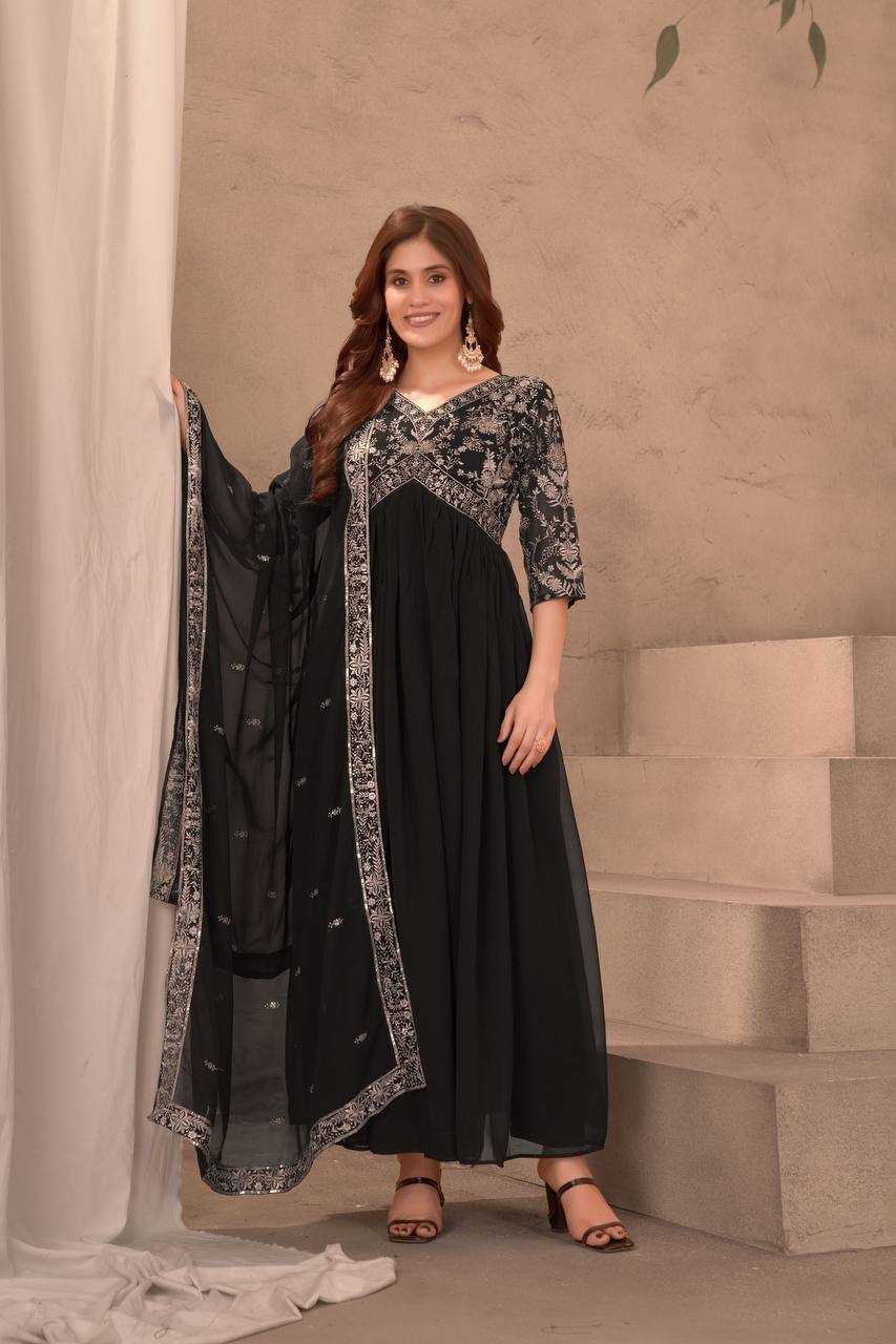Ynf Faux Georgette KESH533 5049 Gowns Wholesale Fancy Gowns Embroidery Gowns Anarkali Gown A-Line Gowns Sequin Gowns Manufacturer