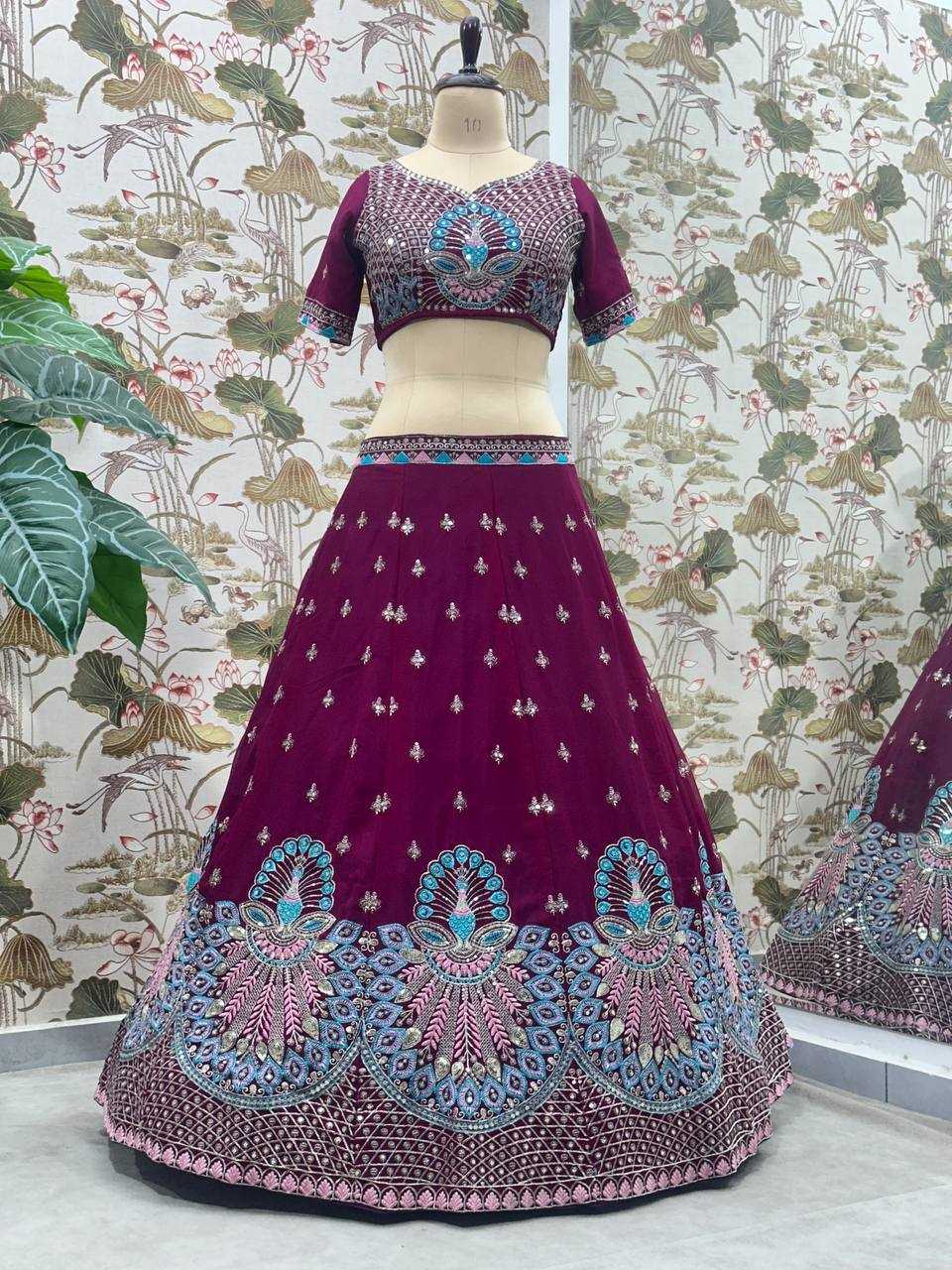Ynf Faux Georgette KESH533 5105 Lehengas Wholesale Designer Lehenga Fancy Lehenga Embroidered Lehenga Sequins Lehenga Lehenga With Cancan Manufacturer