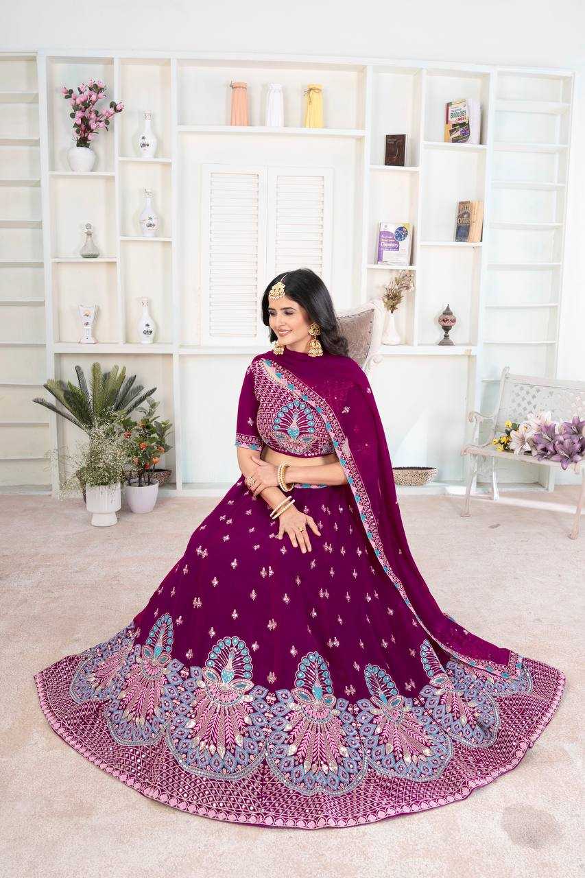 Ynf Faux Georgette KESH533 5105 Lehengas Wholesale Designer Lehenga Fancy Lehenga Embroidered Lehenga Sequins Lehenga Lehenga With Cancan Manufacturer