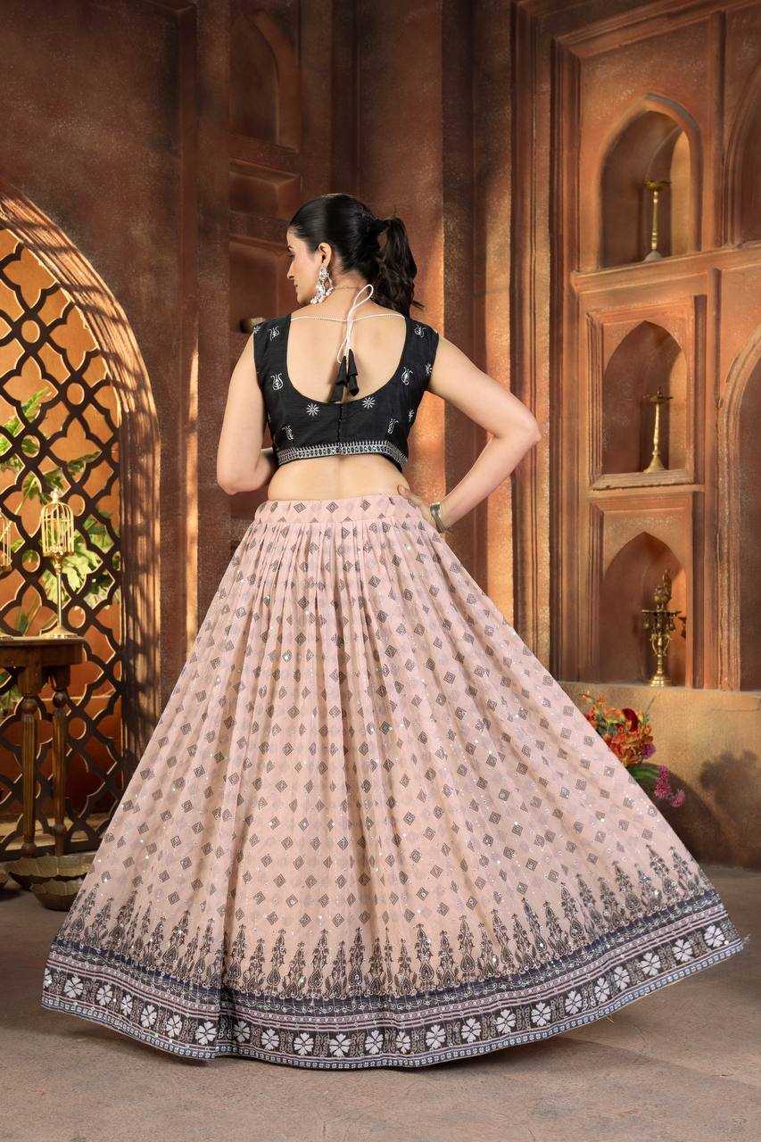 Ynf Faux Georgette KESH533 5107 Lehengas Wholesale Fancy Lehenga Printed Lehenga Embroidered Lehenga Sequins Lehenga Lehenga With Cancan Manufacturer