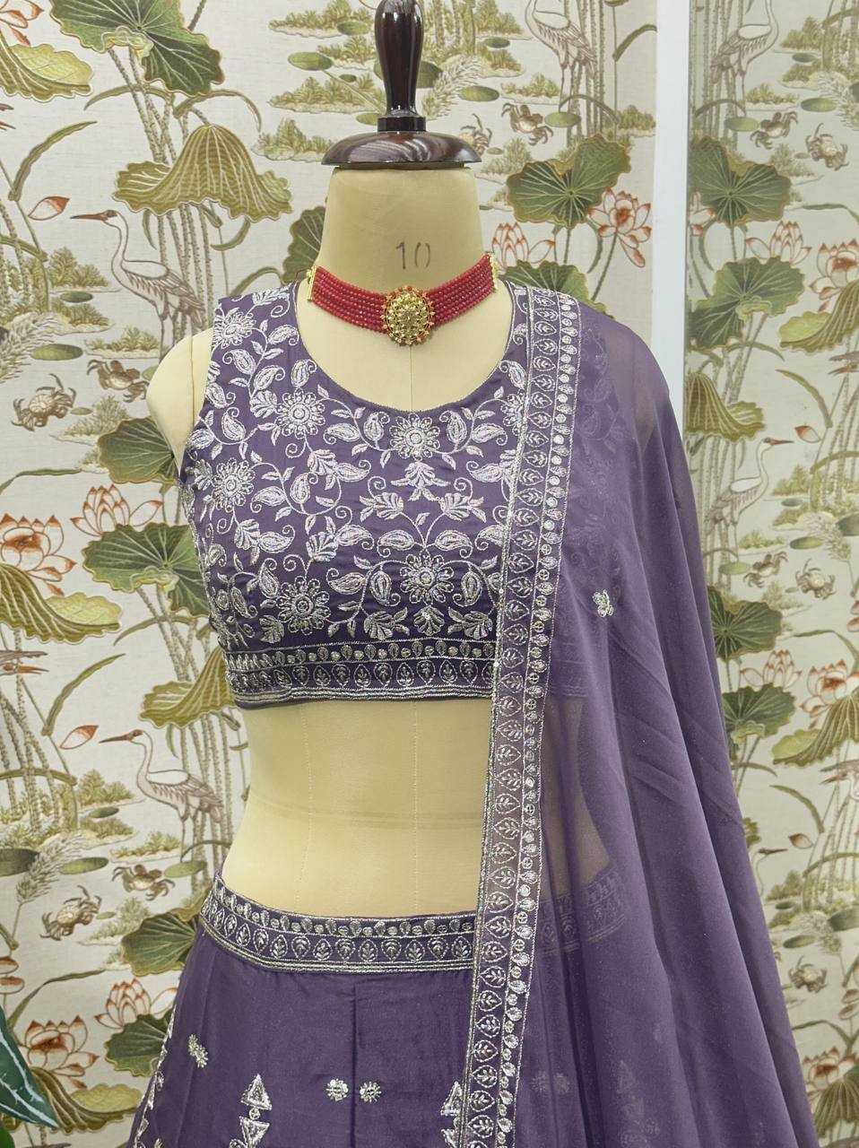 Ynf Faux Georgette KESH533 5112 Lehengas Wholesale Fancy Lehenga Embroidered Lehenga Lehenga For Engagement Sequins Lehenga Lehenga With Cancan Manufacturer