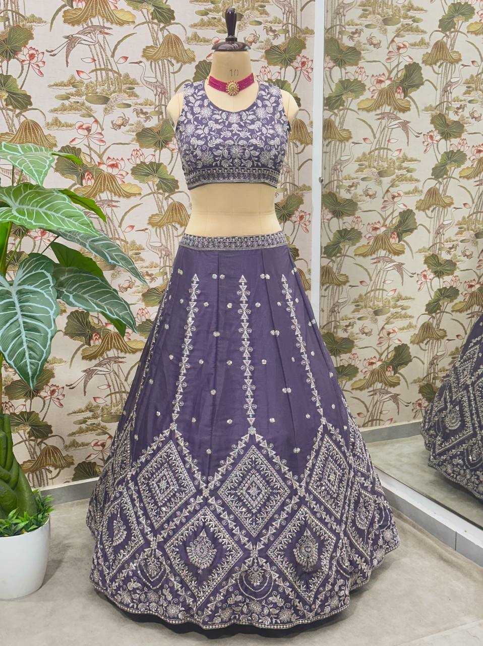 Ynf Faux Georgette KESH533 5112 Lehengas Wholesale Fancy Lehenga Embroidered Lehenga Lehenga For Engagement Sequins Lehenga Lehenga With Cancan Manufacturer