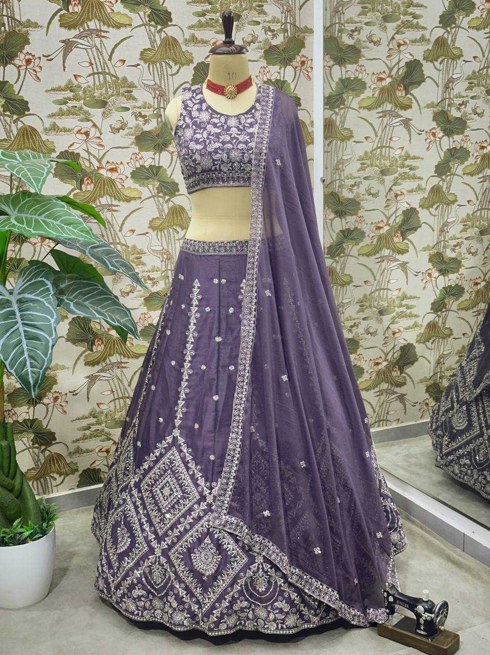Ynf Faux Georgette KESH533 5112 Lehengas Wholesale Fancy Lehenga Embroidered Lehenga Lehenga For Engagement Sequins Lehenga Lehenga With Cancan Manufacturer