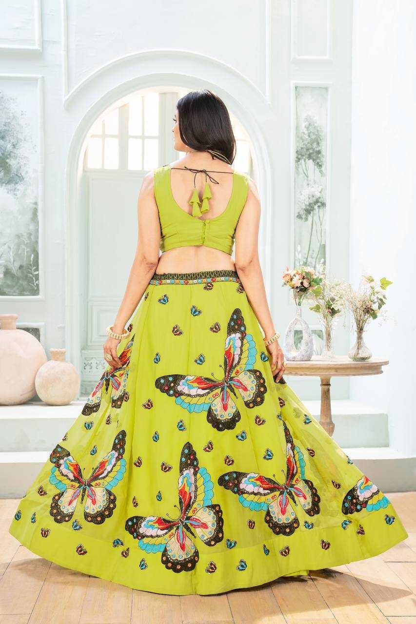 Ynf Faux Georgette KESH533 5118 Lehengas Wholesale Fancy Lehenga Embroidered Lehenga Lehenga For Mehndi Sequins Lehenga Lehenga With Cancan Manufacturer