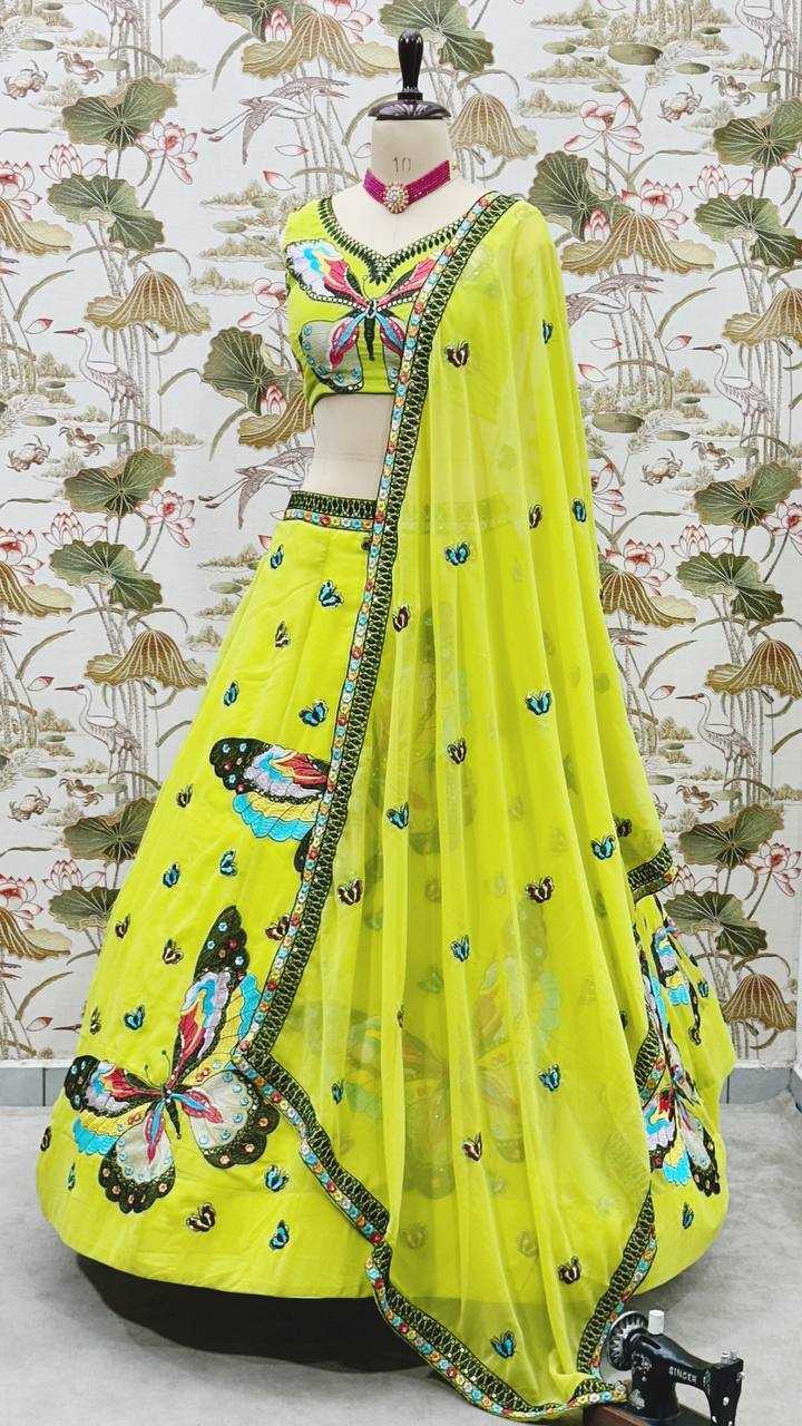 Ynf Faux Georgette KESH533 5118 Lehengas Wholesale Fancy Lehenga Embroidered Lehenga Lehenga For Mehndi Sequins Lehenga Lehenga With Cancan Manufacturer