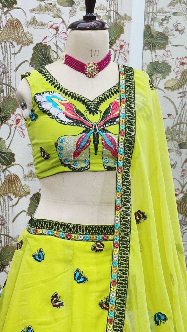 Ynf Faux Georgette KESH533 5118 Lehengas Wholesale Fancy Lehenga Embroidered Lehenga Lehenga For Mehndi Sequins Lehenga Lehenga With Cancan Manufacturer