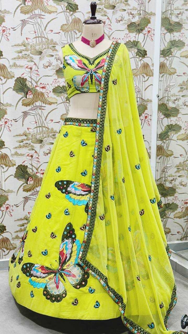 Ynf Faux Georgette KESH533 5118 Lehengas Wholesale Fancy Lehenga Embroidered Lehenga Lehenga For Mehndi Sequins Lehenga Lehenga With Cancan Manufacturer