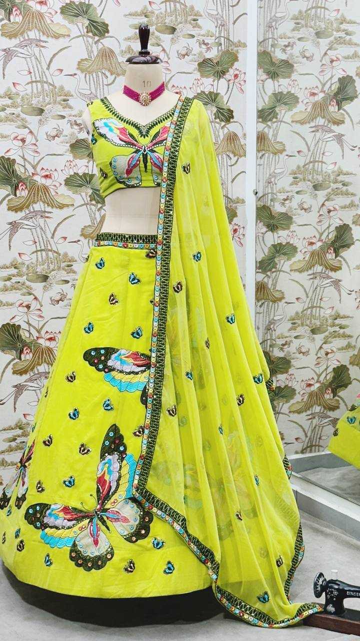 Ynf Faux Georgette KESH533 5118 Lehengas Wholesale Fancy Lehenga Embroidered Lehenga Lehenga For Mehndi Sequins Lehenga Lehenga With Cancan Manufacturer