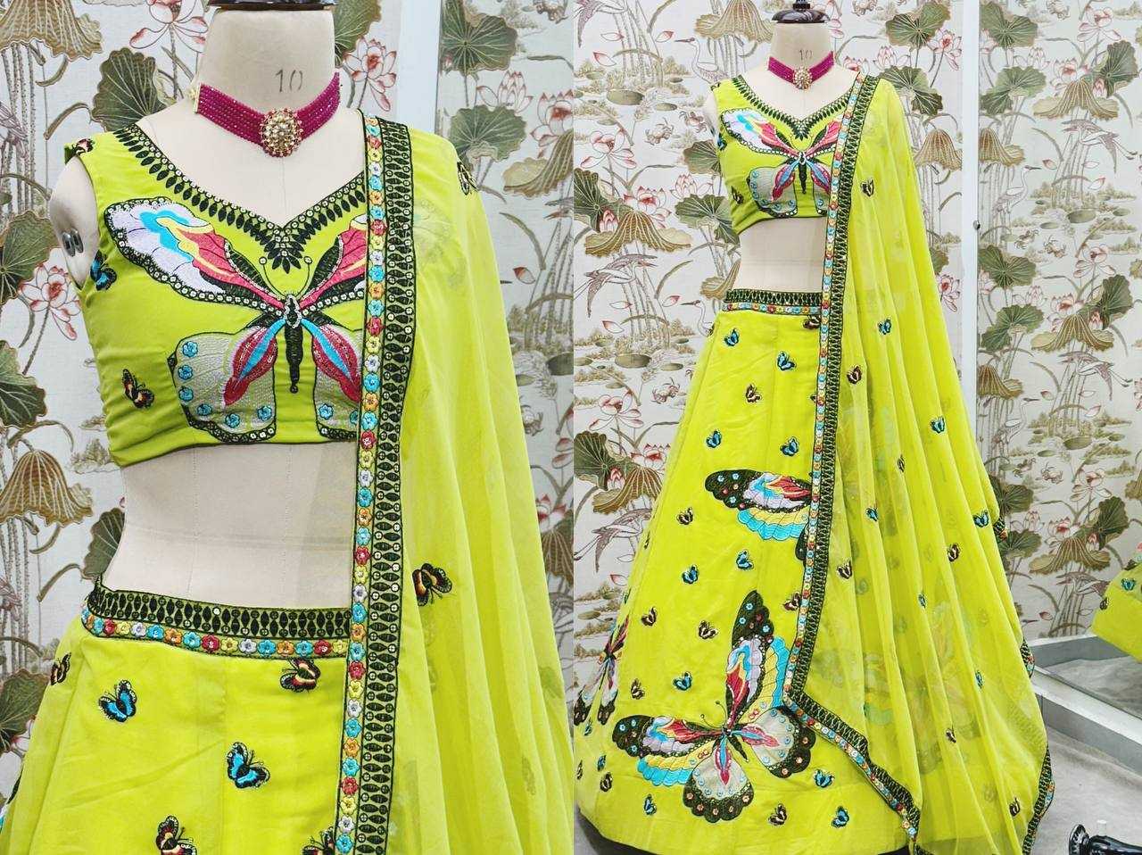 Ynf Faux Georgette KESH533 5118 Lehengas Wholesale Fancy Lehenga Embroidered Lehenga Lehenga For Mehndi Sequins Lehenga Lehenga With Cancan Manufacturer