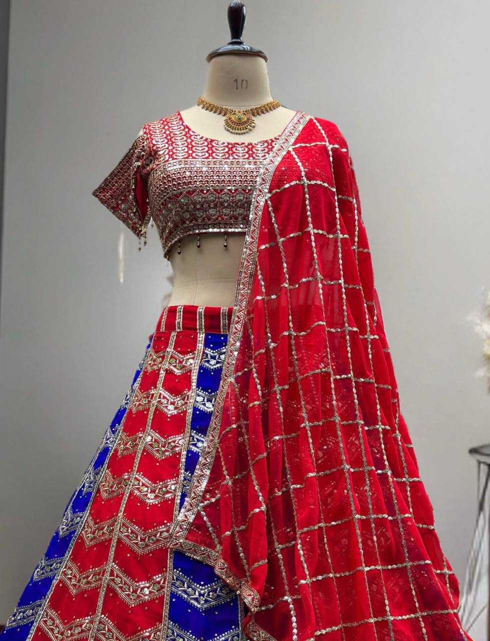 Ynf Faux Georgette KESH533 9231 B Lehengas Wholesale Fancy Lehenga Embroidered Lehenga Sequins Lehenga Manufacturer